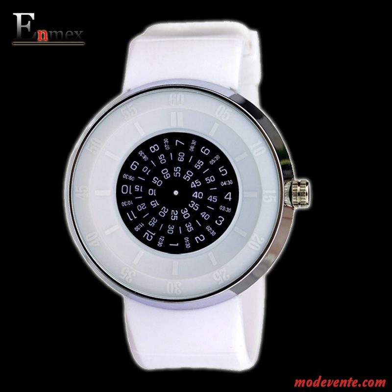 Montre Femme Homme Milieu Montre À Bracelet Loisir Noir