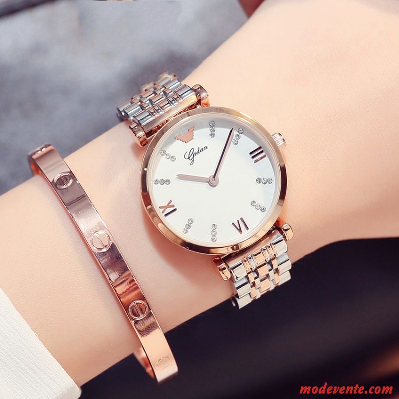 Montre Femme Le Nouveau Loisir Tendance Authentique Étanche Simple Noir