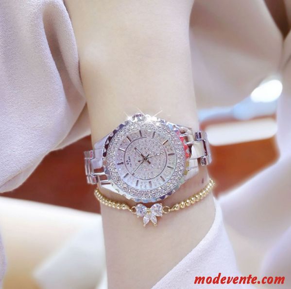 Montre Femme Mode Bracelet Diamant Montre À Bracelet Le Nouveau Tendance Argent