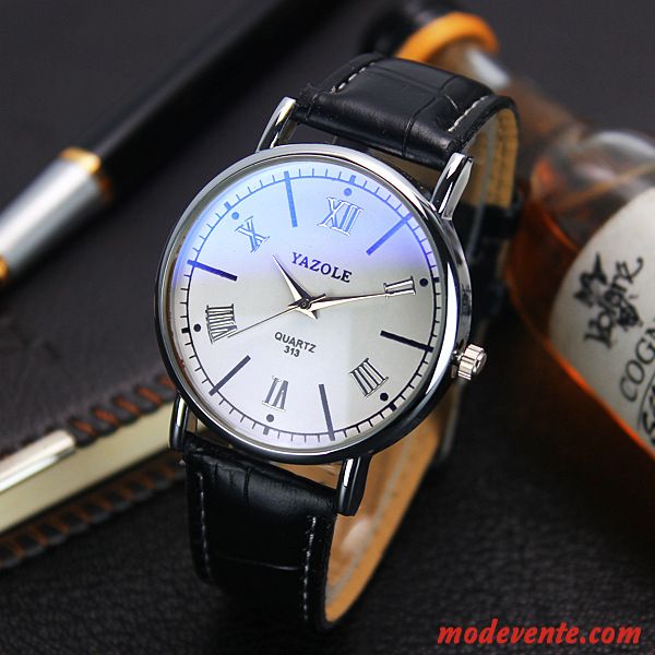 Montre Femme Mode Entreprise Homme Amoureux Montre À Bracelet Tendance Bleu Noir