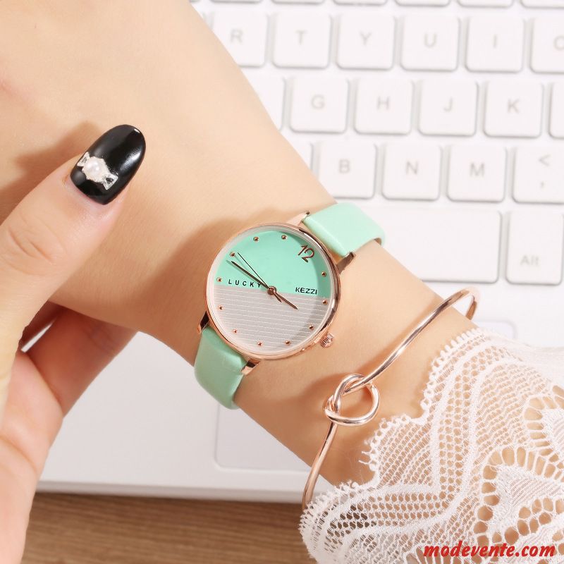 Montre Femme Mode Fruit Loisir Tendance Frais Le Nouveau Vert