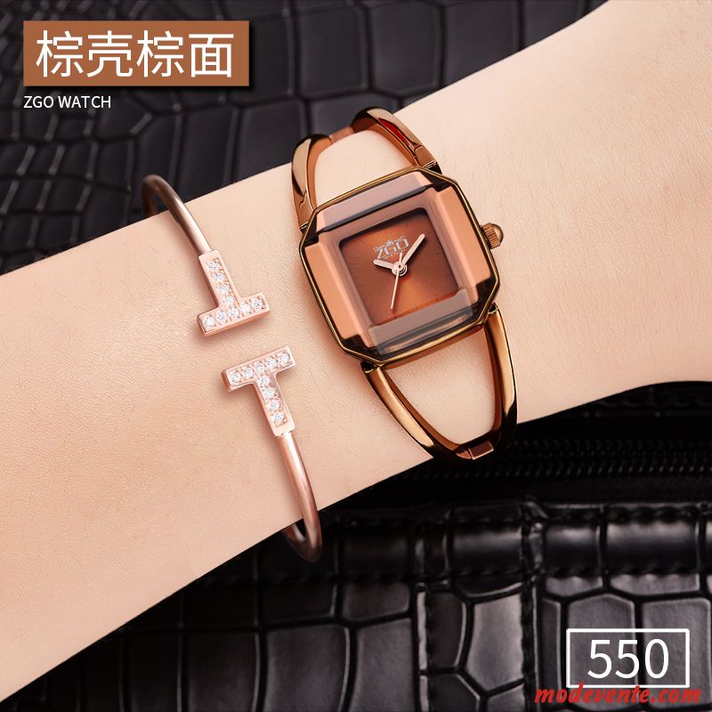 Montre Femme Mode Simple Atmosphère Bracelet Décoration Le Nouveau Or