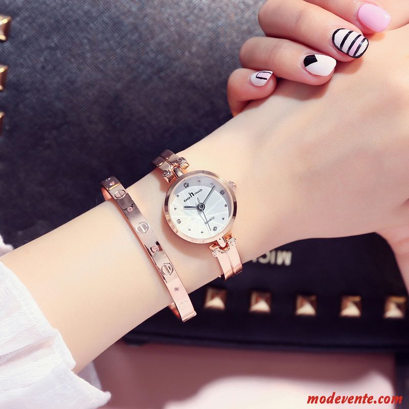 Montre Femme Simple Étanche Tendance Frais Loisir Bracelet Bleu