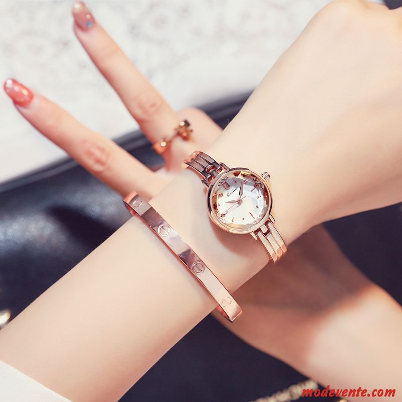 Montre Femme Simple Étanche Tendance Frais Loisir Bracelet Bleu