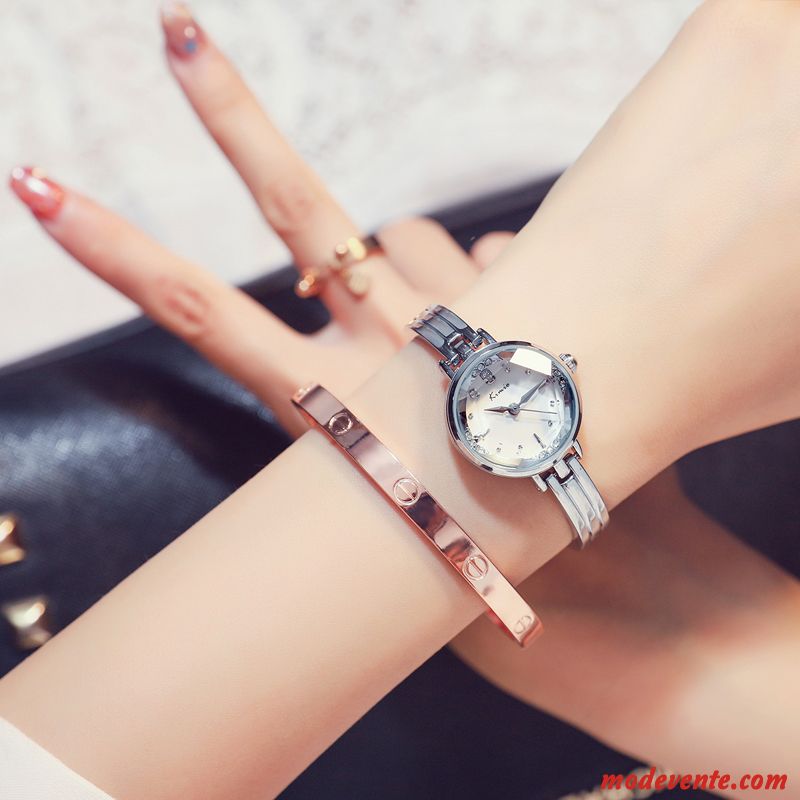 Montre Femme Simple Étanche Tendance Frais Loisir Bracelet Bleu