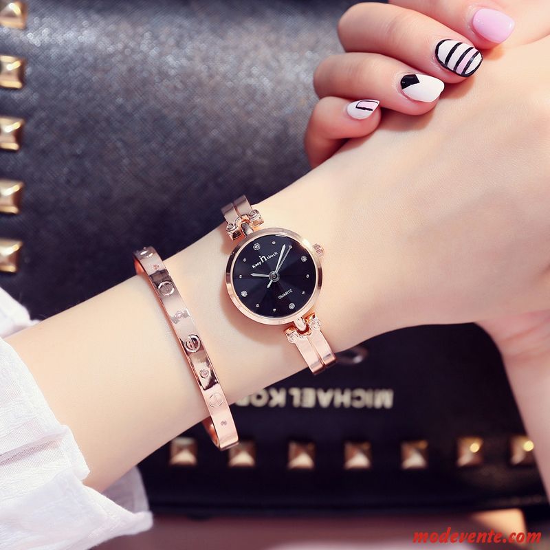 Montre Femme Simple Étanche Tendance Frais Loisir Bracelet Bleu