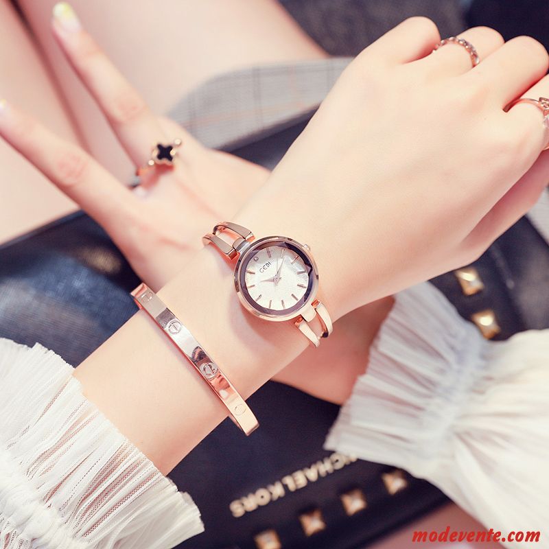 Montre Femme Simple Étanche Tendance Frais Loisir Bracelet Bleu