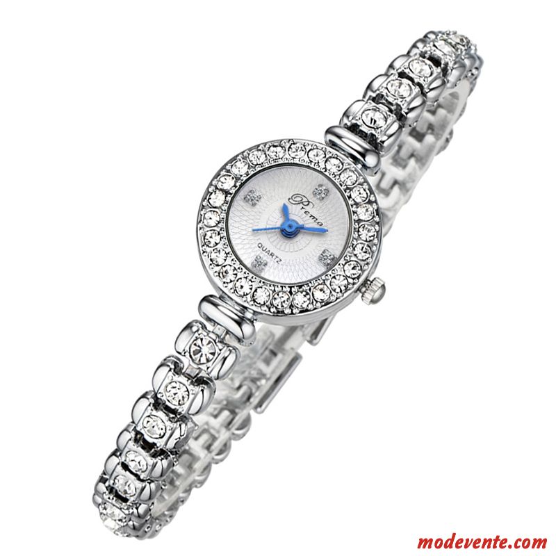 Montre Femme Étanche Diamant Mode Tendance Simple Montre À Bracelet Or