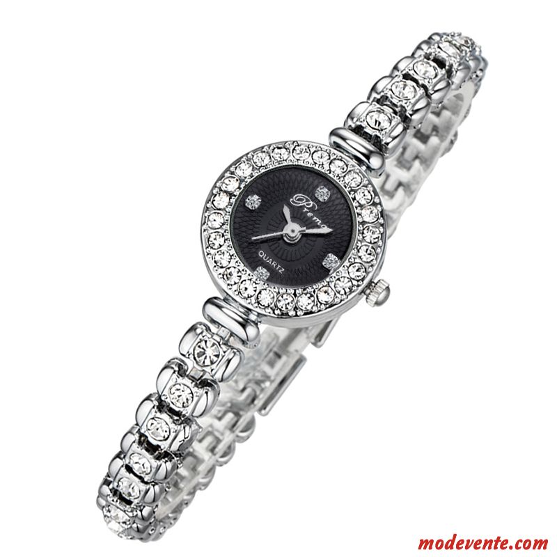 Montre Femme Étanche Diamant Mode Tendance Simple Montre À Bracelet Or