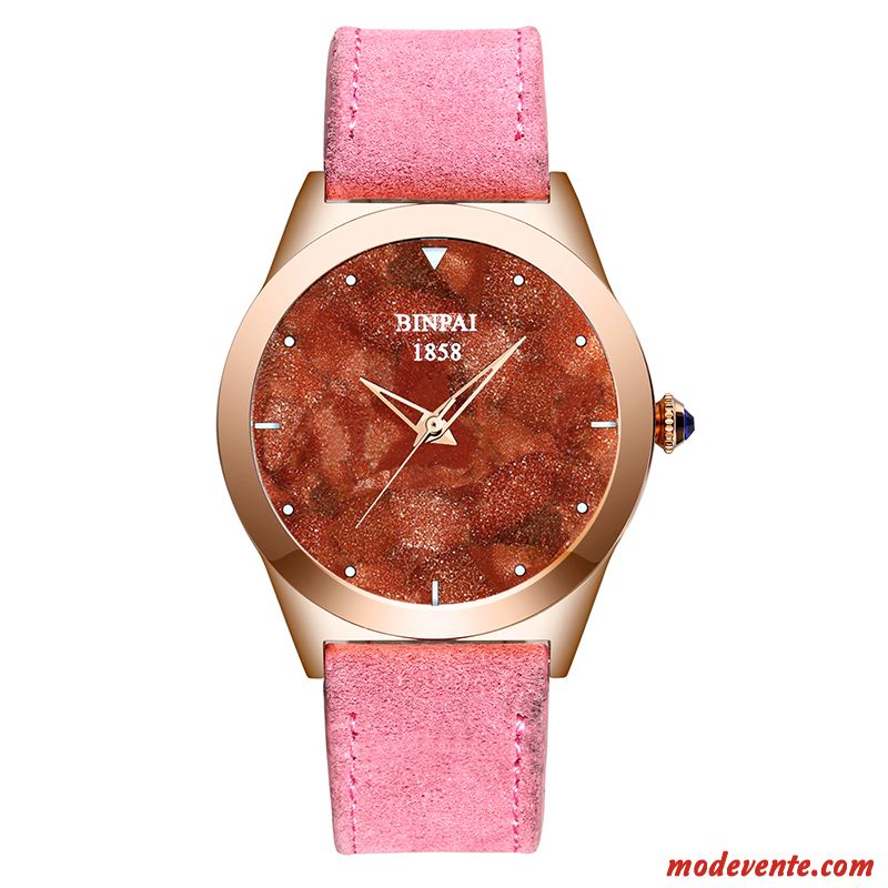 Montre Femme Étanche Montre À Quartz Ceinture Mode Montre À Bracelet Le Nouveau Violet Or