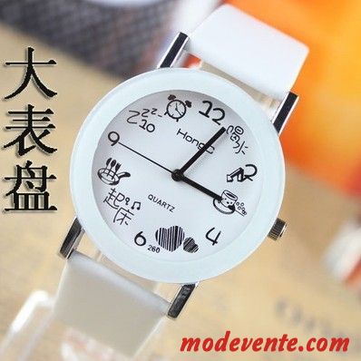 Montre Femme Étudiant Montre À Bracelet Homme Enfant Dessin Animé Frais Noir