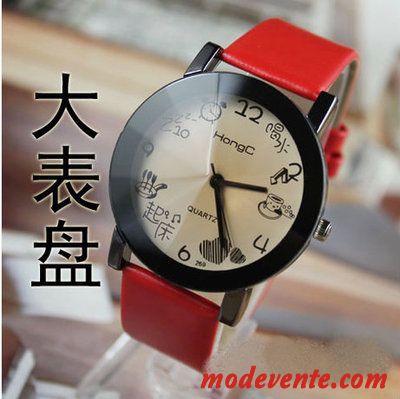 Montre Femme Étudiant Montre À Bracelet Homme Enfant Dessin Animé Frais Noir