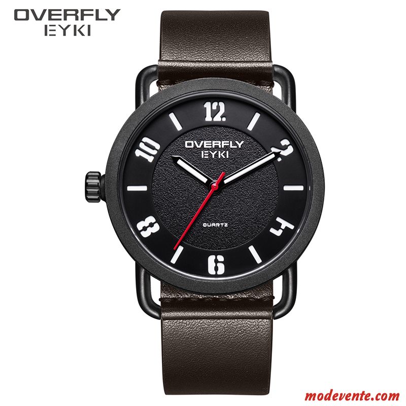 Montre Homme Atmosphère École Secondaire Montre À Bracelet Étanche Étudiant Tendance Noir