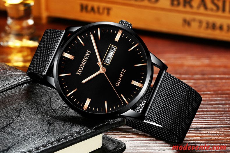 Montre Homme Montre Numérique Étanche Loisir Simple Montre À Bracelet Tendance Noir Or