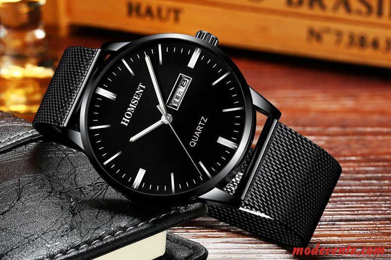 Montre Homme Montre Numérique Étanche Loisir Simple Montre À Bracelet Tendance Noir Or