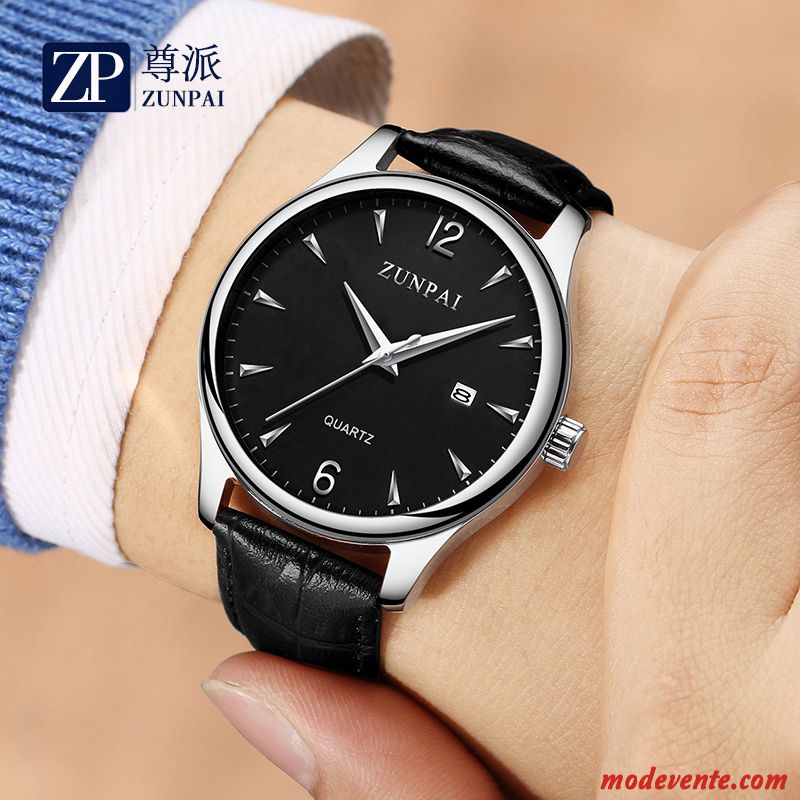 Montre Homme Montre À Bracelet Authentique Étudiant Ceinture Sport Tendance Rose Blanc Marron Or