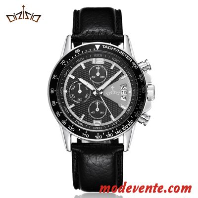 Montre Homme Montre À Bracelet Étanche Montre À Quartz Ceinture Sport Blanc