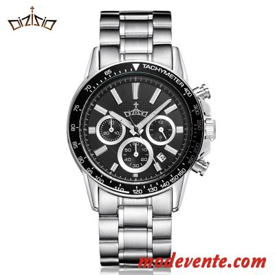 Montre Homme Montre À Bracelet Étanche Montre À Quartz Ceinture Sport Blanc