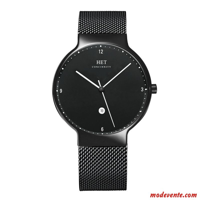 Montre Homme Réseau Ciel Étoilé Tendance Étanche Le Nouveau Montre À Bracelet Noir Rouge Or