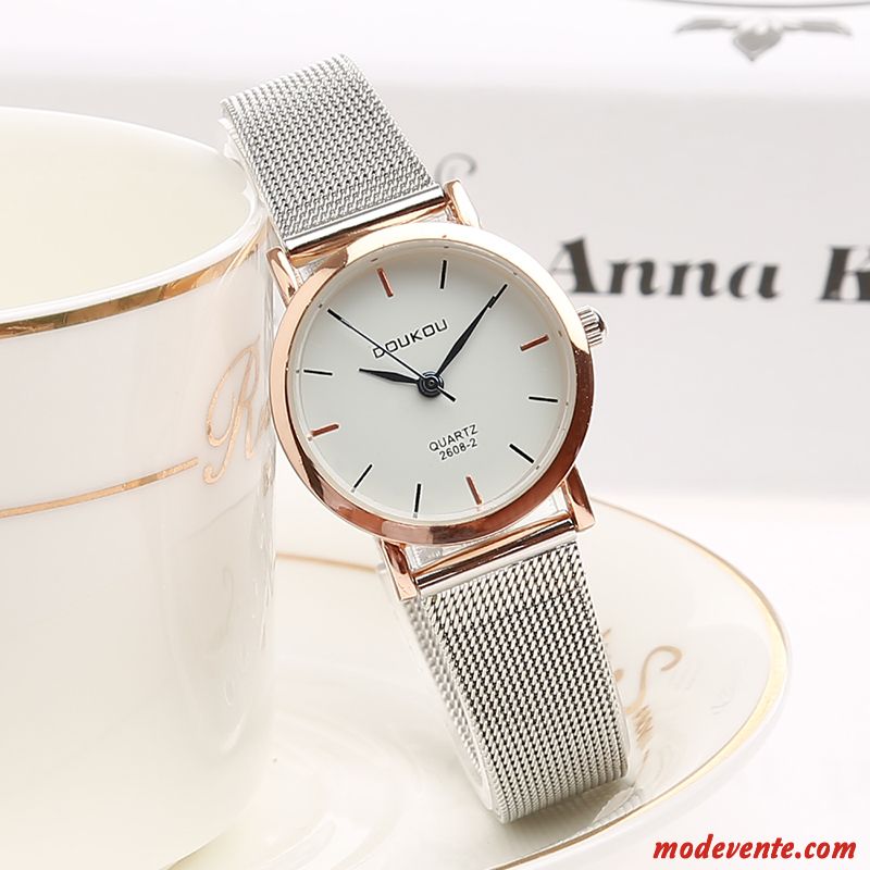 Montre Homme Rétro Gros Étudiant Montre À Bracelet Simple Tendance