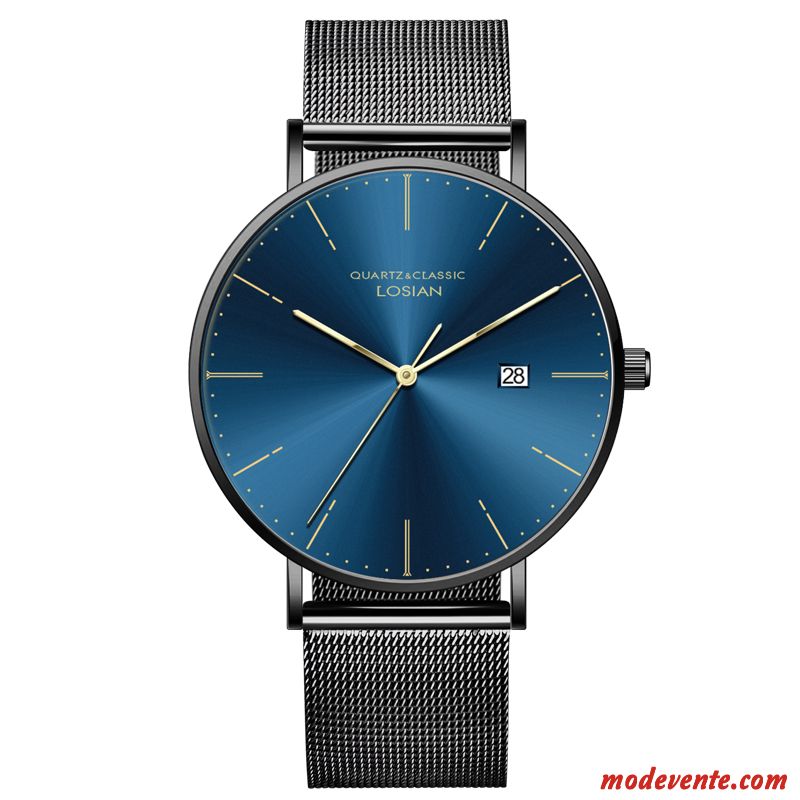 Montre Homme Tendance Authentique Le Nouveau Mode Loisir Étudiant Blanc Or