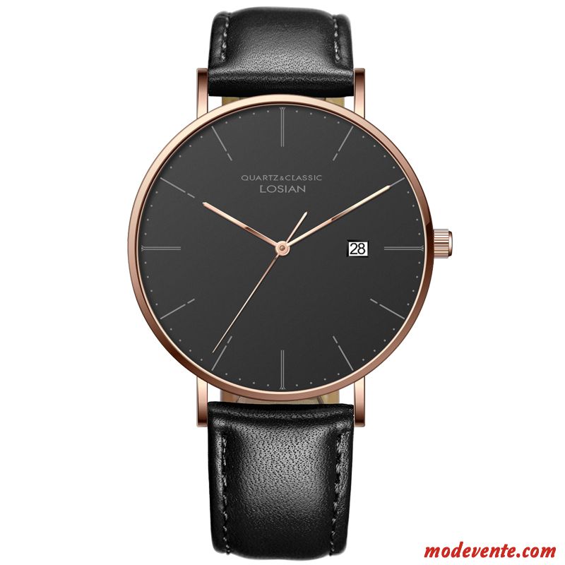 Montre Homme Tendance Authentique Le Nouveau Mode Loisir Étudiant Blanc Or