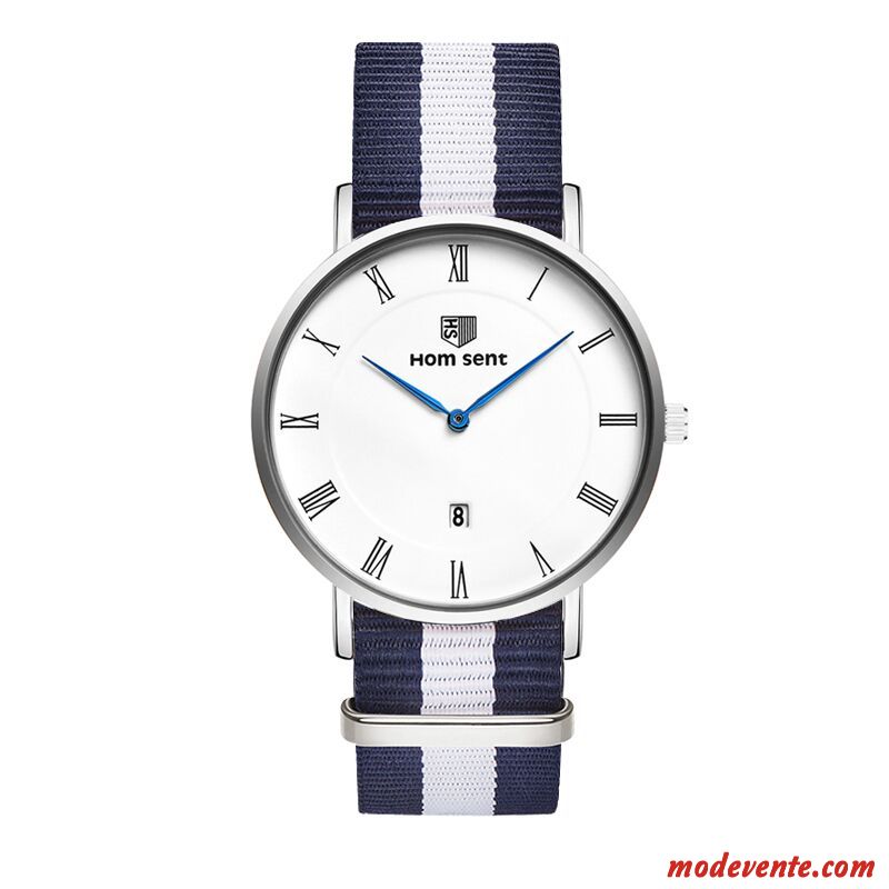 Montre Homme Tendance Le Nouveau Étanche Montre À Bracelet Mode Section Mince Rose Noir Or