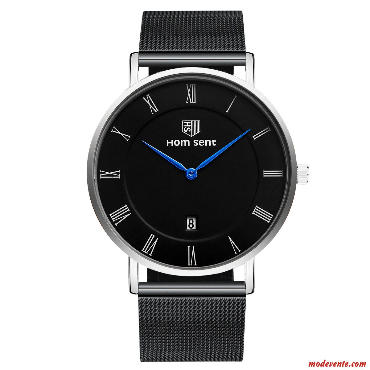 Montre Homme Tendance Le Nouveau Étanche Montre À Bracelet Mode Section Mince Rose Noir Or