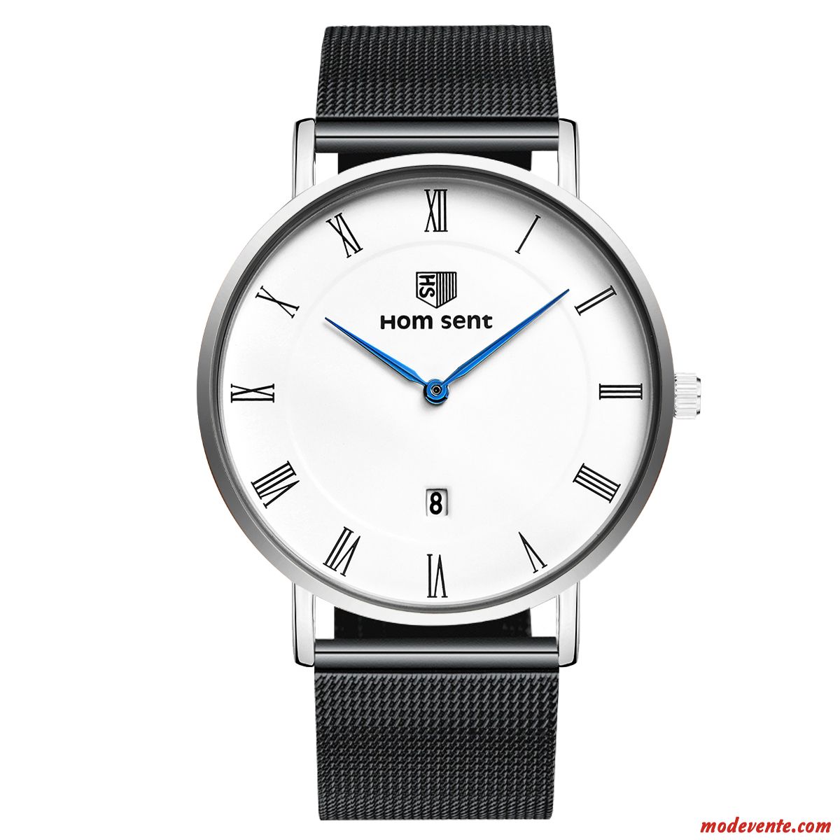 Montre Homme Tendance Le Nouveau Étanche Montre À Bracelet Mode Section Mince Rose Noir Or