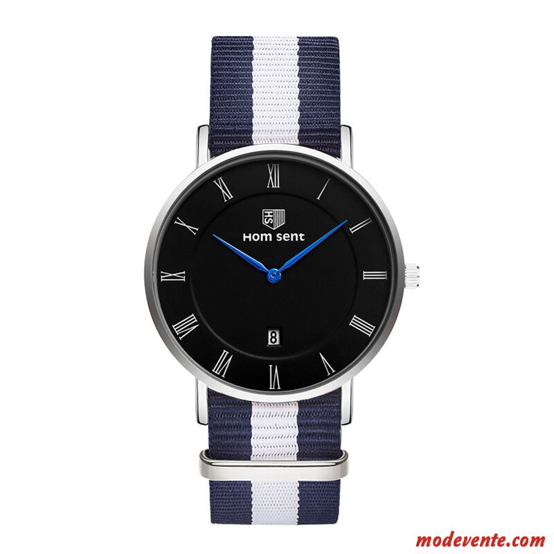 Montre Homme Tendance Le Nouveau Étanche Montre À Bracelet Mode Section Mince Rose Noir Or