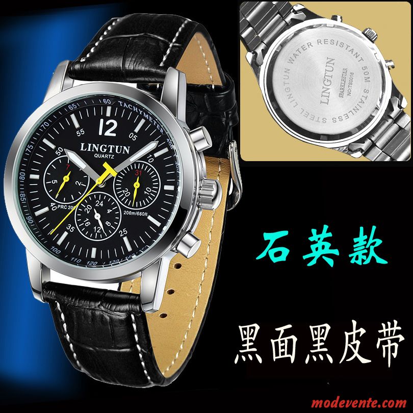 Montre Homme Tendance Lumineux Multifonctions Montre À Bracelet Mode Étudiant