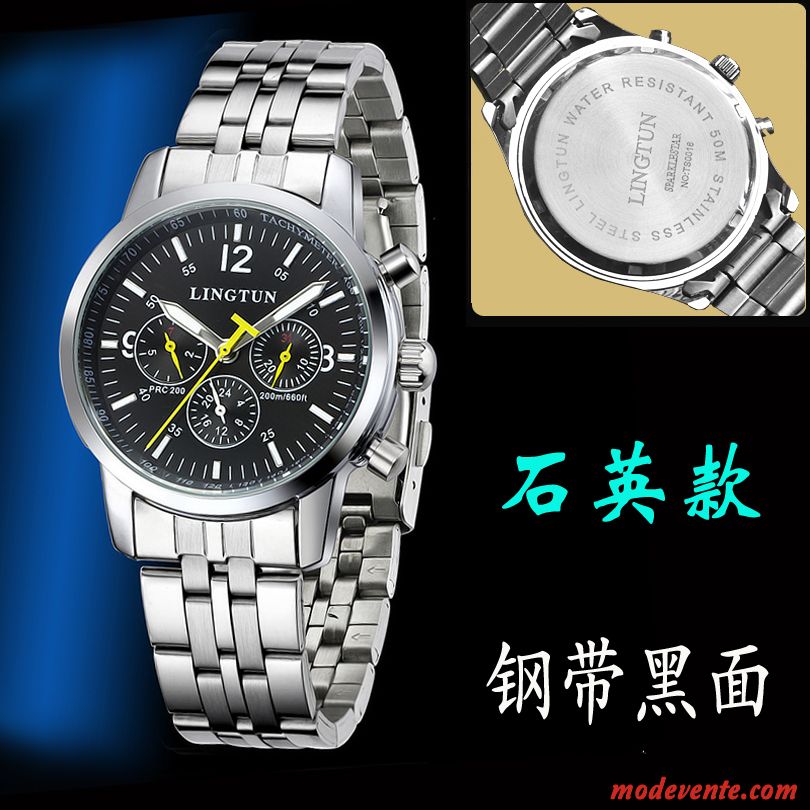 Montre Homme Tendance Lumineux Multifonctions Montre À Bracelet Mode Étudiant