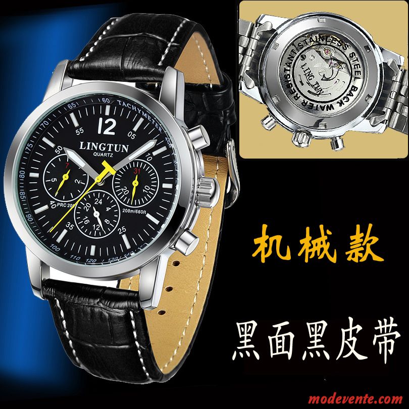 Montre Homme Tendance Lumineux Multifonctions Montre À Bracelet Mode Étudiant