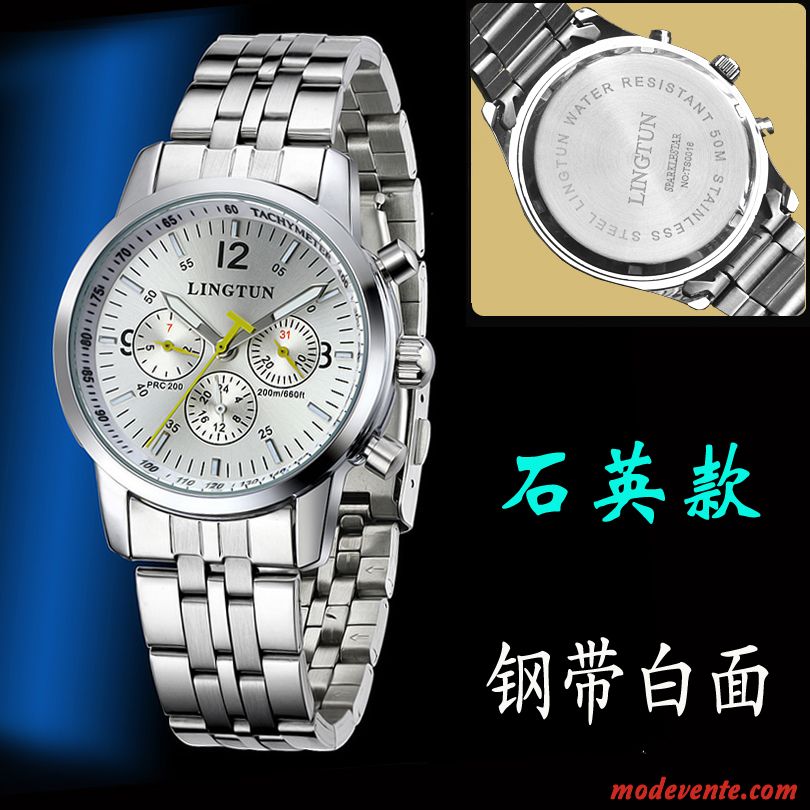 Montre Homme Tendance Lumineux Multifonctions Montre À Bracelet Mode Étudiant