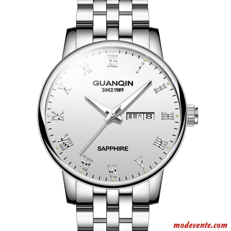 Montre Homme Tendance Montre À Quartz Montre À Bracelet Étanche Rétro Le Nouveau Noir