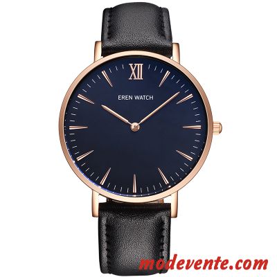 Montre Homme Étanche Authentique Tendance Personnalité Loisir Très Mince Rose Blanc Brun Or