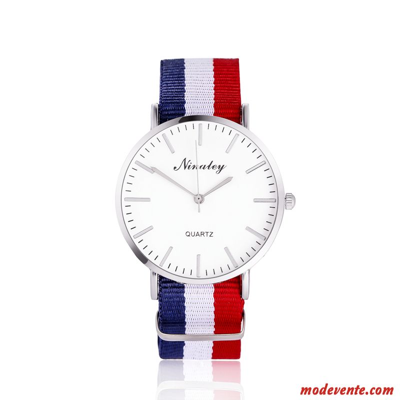 Montre Homme Étanche Loisir Très Mince Simple Montre À Bracelet Tendance