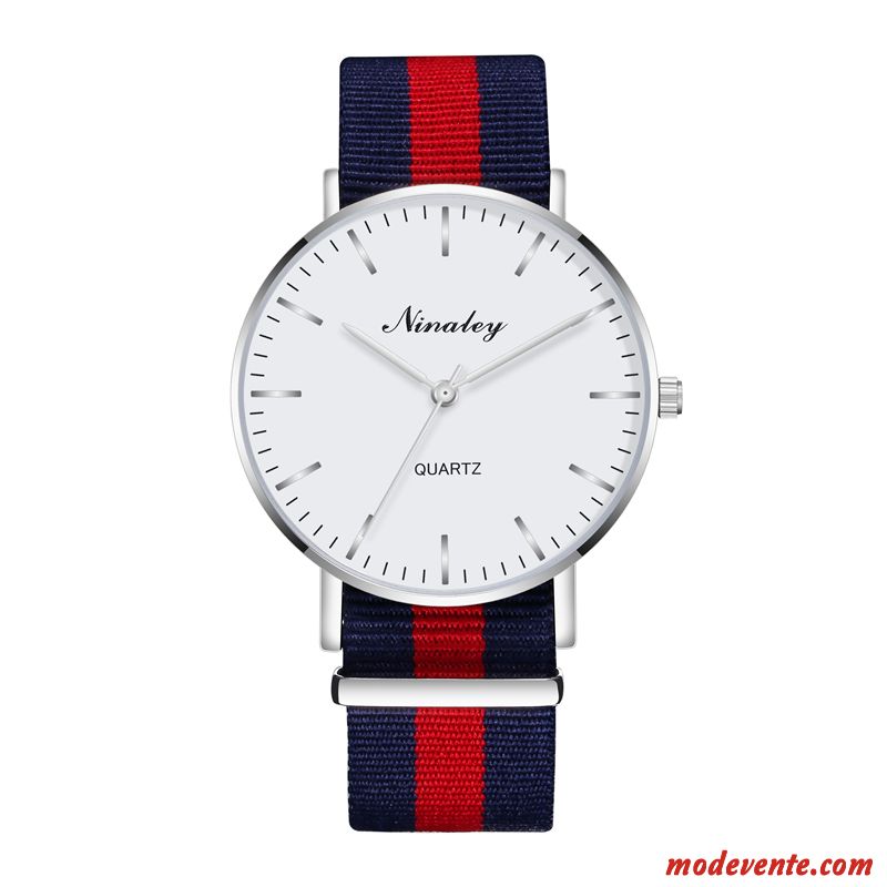 Montre Homme Étanche Loisir Très Mince Simple Montre À Bracelet Tendance