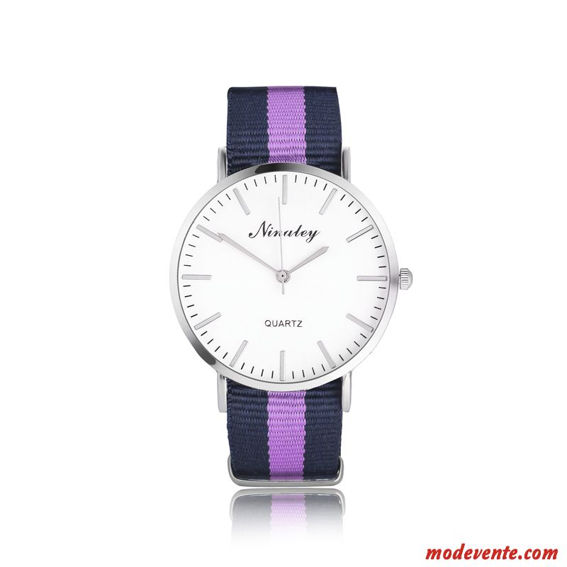 Montre Homme Étanche Loisir Très Mince Simple Montre À Bracelet Tendance