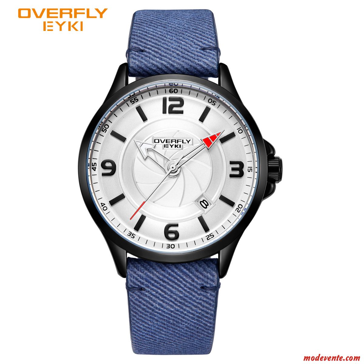 Montre Homme Étanche Mode Montre À Bracelet Étudiant Réseau Tendance Bleu Blanc Rouge