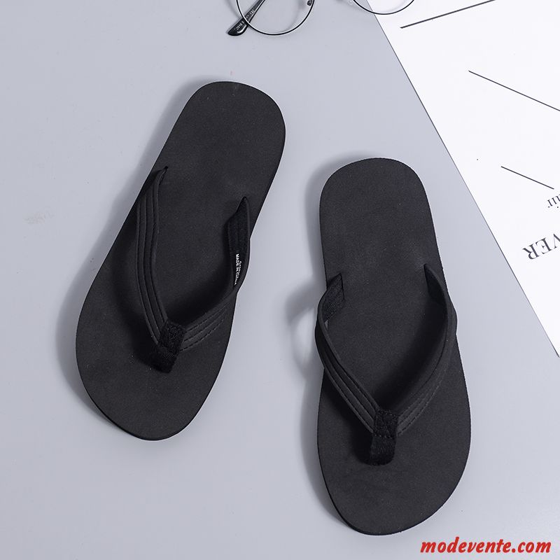 Nouveau Été Simple Appartement Antidérapant Chaussons Kaki Tongs Femme