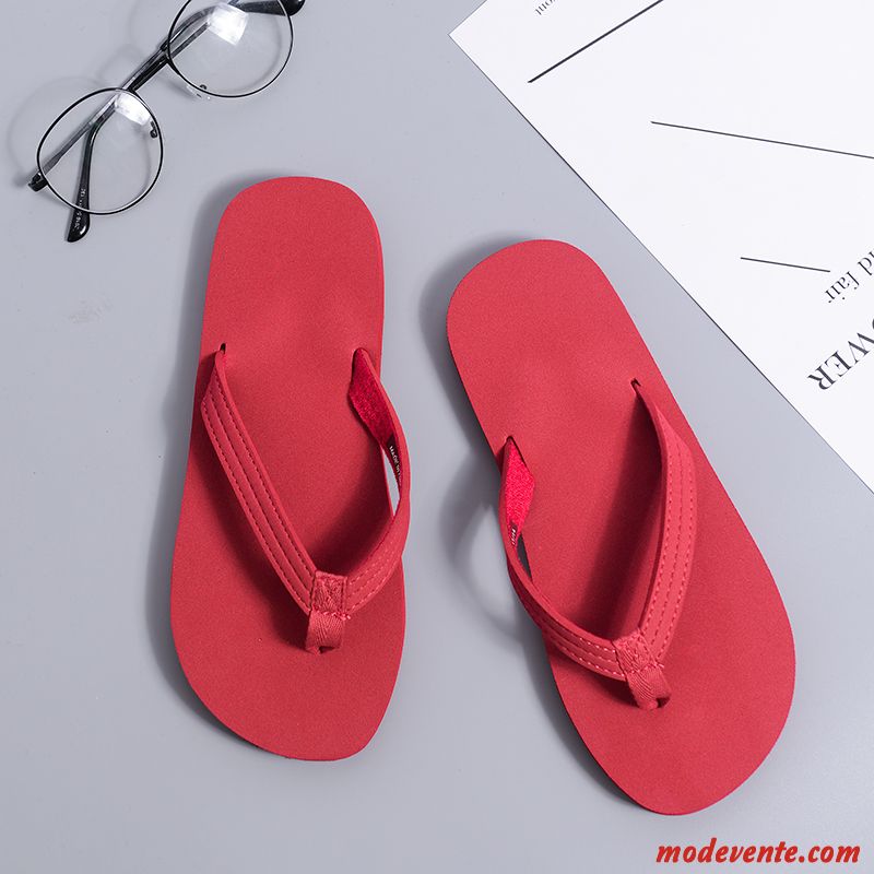 Nouveau Été Simple Appartement Antidérapant Chaussons Kaki Tongs Femme