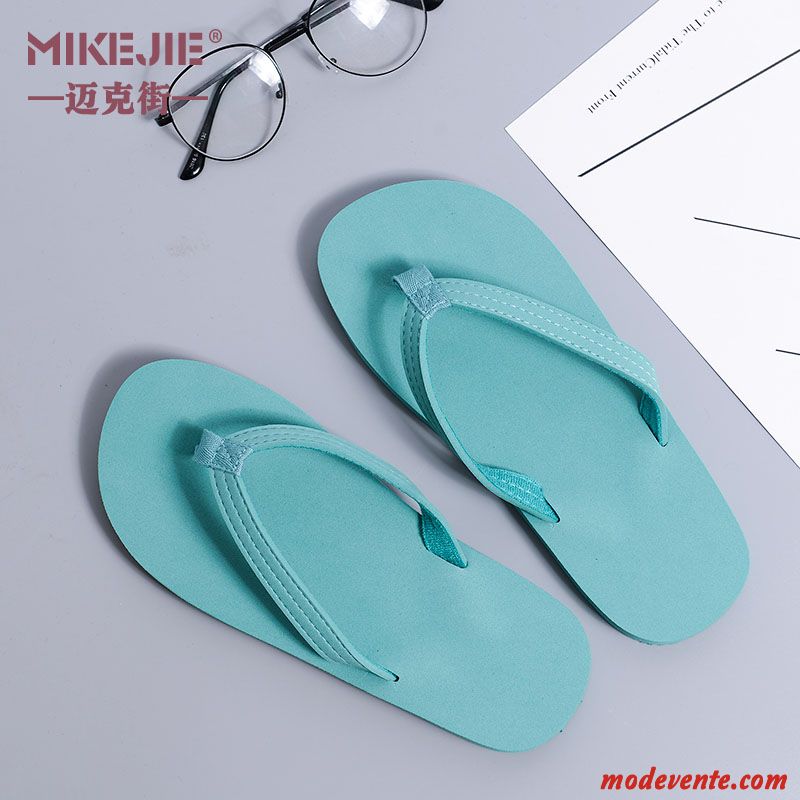 Nouveau Été Simple Appartement Antidérapant Chaussons Kaki Tongs Femme