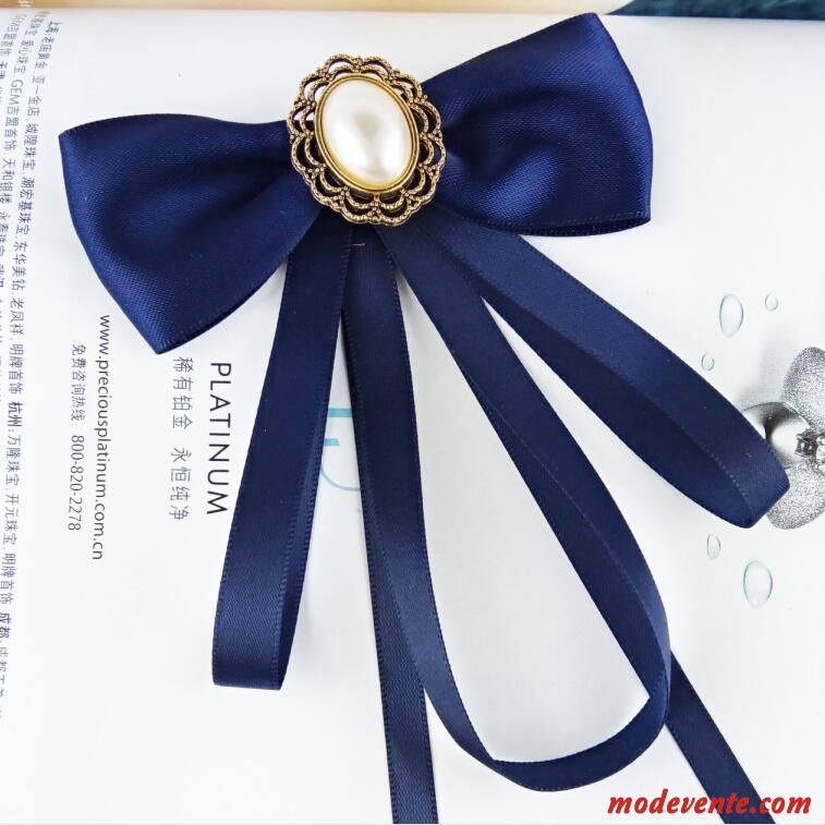 Nœud Papillon Femme Broche Homme Corsage Rétro Meilleur Homme Recevoir Des Fleurs Bleu