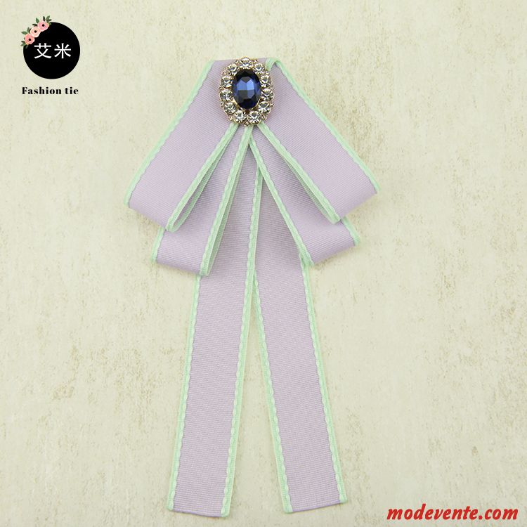 Nœud Papillon Femme Vent De L'université Carrière Chemise Étudiant Recevoir Des Fleurs Accessoires Rose Argent