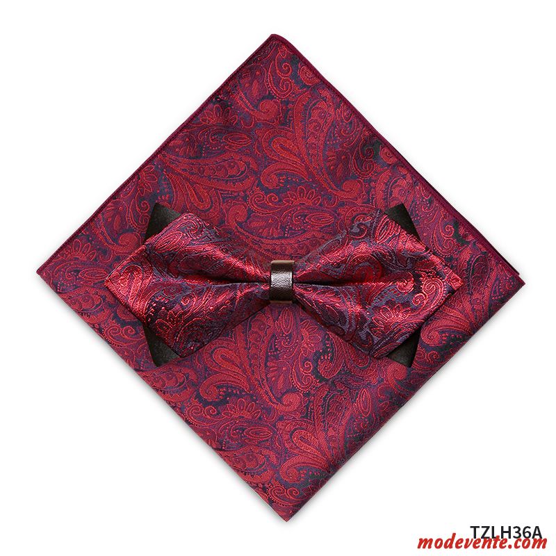 Nœud Papillon Homme Banquet Modèle Le Marié Meilleur Homme Marier Rhombe Bordeaux Noir