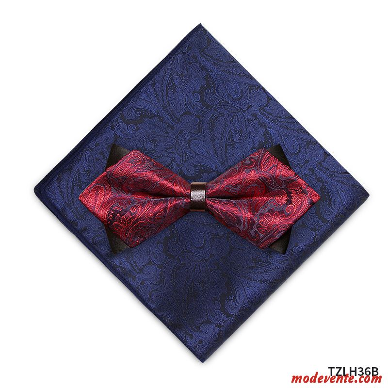 Nœud Papillon Homme Banquet Modèle Le Marié Meilleur Homme Marier Rhombe Bordeaux Noir