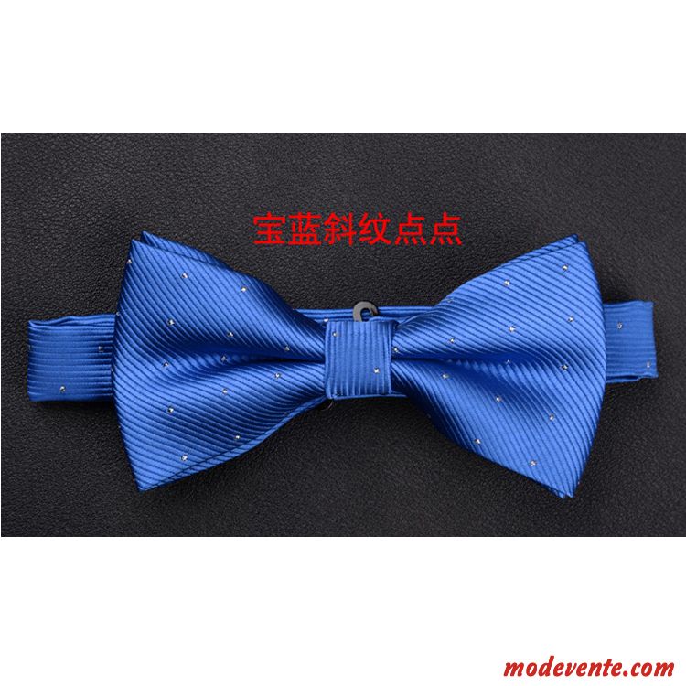 Nœud Papillon Homme Banquet Vêtements De Cérémonie Loisir Arc Meilleur Homme Britanique Pure Bleu