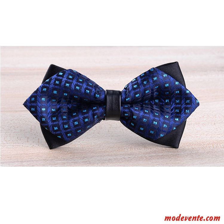 Nœud Papillon Homme Banquet Vêtements De Cérémonie Loisir Arc Meilleur Homme Britanique Pure Bleu