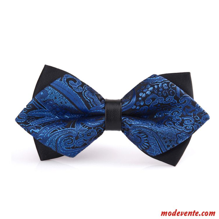 Nœud Papillon Homme Banquet Vêtements De Cérémonie Loisir Arc Meilleur Homme Britanique Pure Bleu